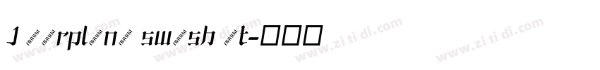 J Airplane swash It字体转换